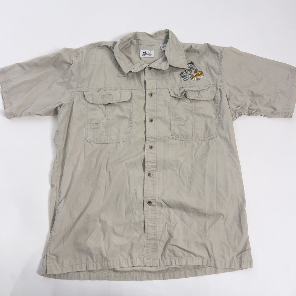 World Wide Sportsman fishing shirt khaki XL